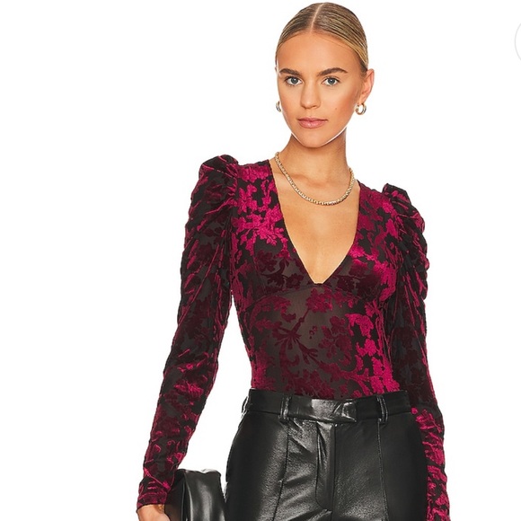 Free People Magic Hour Bodysuit in Midnight Combo - Picture 2 of 3